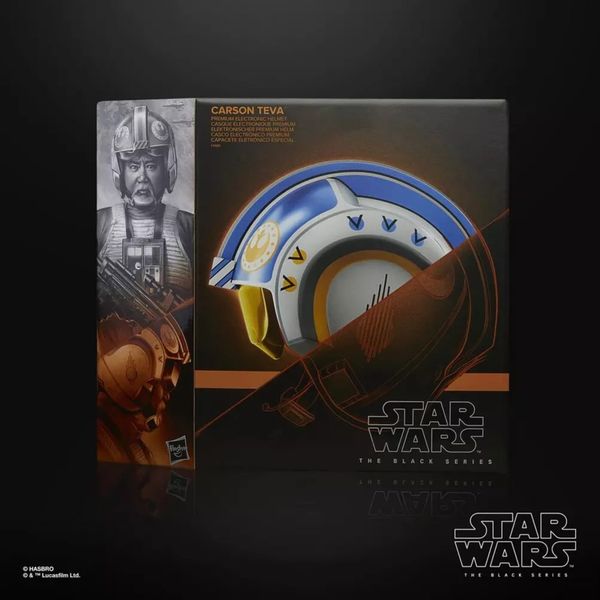 Casco elettronico star wars the black series di carson teva - dettagli e suoni realistici - perfetto da collezione - Star Wars