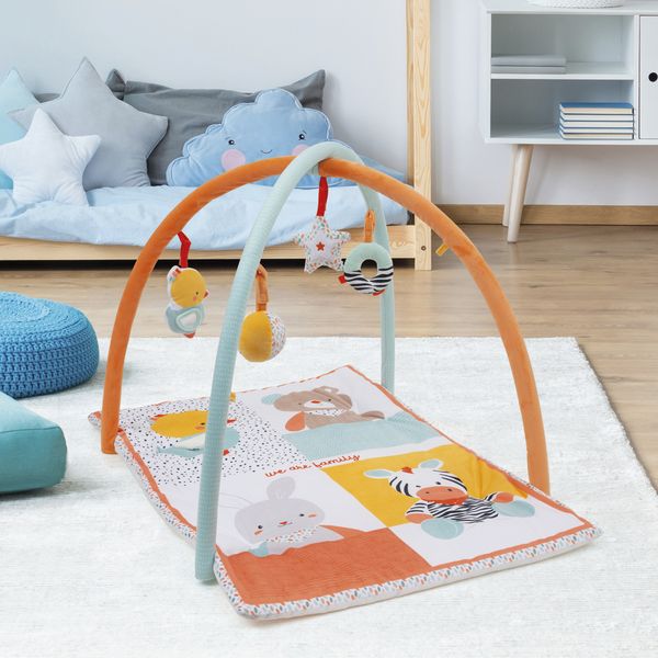 Palestrina my first activity gym – tappeto gioco morbido con archetti e giochi sensoriali - 0+ - baby smile - BABY SMILE