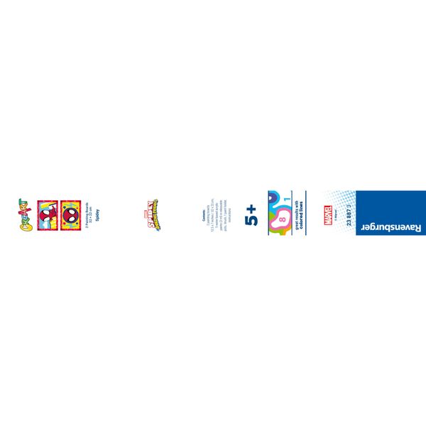 Creart serie junior, spidey, kit dipingere con i numeri, contiene 2 tavole prestampate, pennello, co - ravensburger - CREART