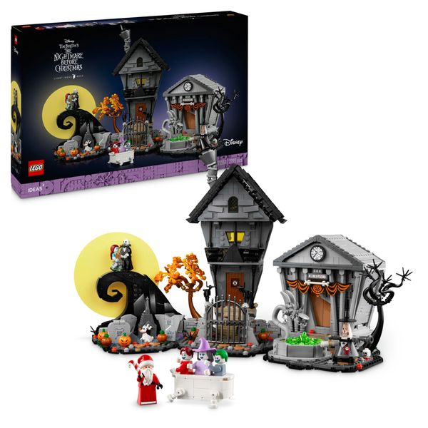 Lego ideas 21351 nightmare before christmas disney di tim burton, diorama per adulti, idea regalo uomo e donna da collezione - Disney, Lego
