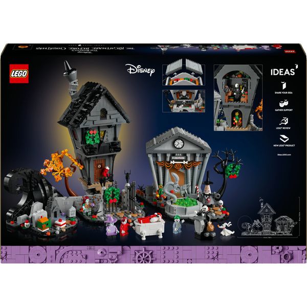 Lego ideas 21351 nightmare before christmas disney di tim burton, diorama per adulti, idea regalo uomo e donna da collezione - Disney, LEGO