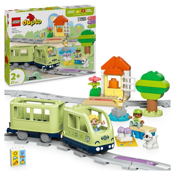 Lego duplo 10427 treno d’avventura interattivo, giochi educativi per bambini 2+ con mattoncini multifunzione, regalo didattico - LEGO DUPLO, Lego