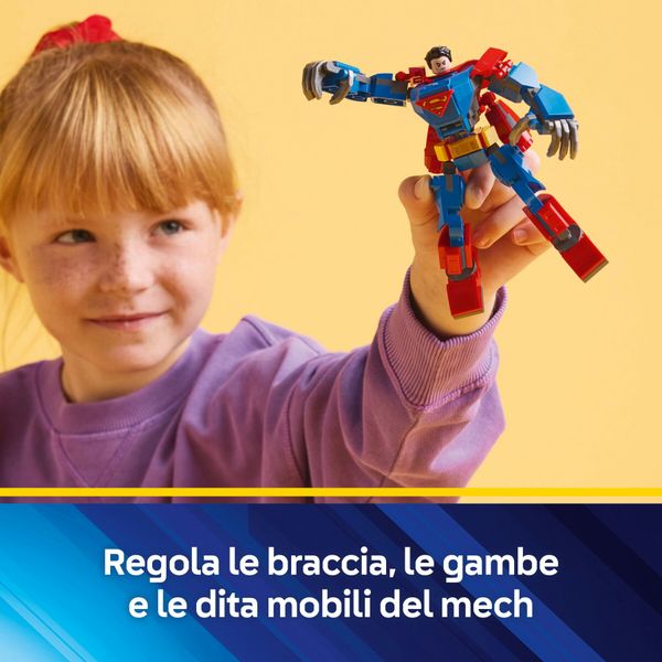 Lego dc 76302 mech di superman contro lex luthor - action figure giocattolo del supereroe con 2 minifigure, giochi bambini 6+ - LEGO SUPER HEROES, LEGO