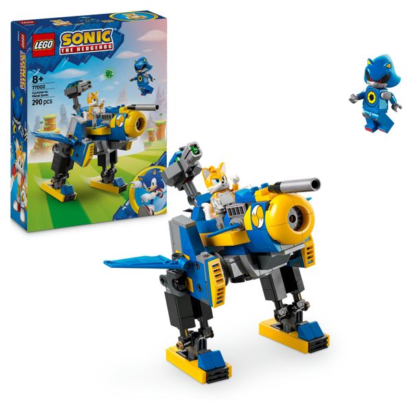 Lego sonic 77002 cyclone vs. metal sonic, giochi d'azione per bambini 8+ con mech robot giocattolo trasformabile e personaggio - Sonic, Lego
