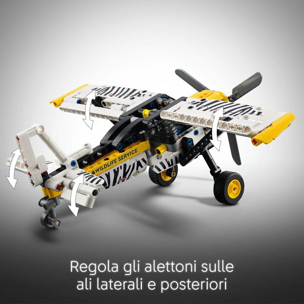 Lego technic 42198 aereo bush, aeroplano giocattolo da costruire, giochi per bambini 8+, modellino di veicolo con funzioni - LEGO TECHNIC, LEGO