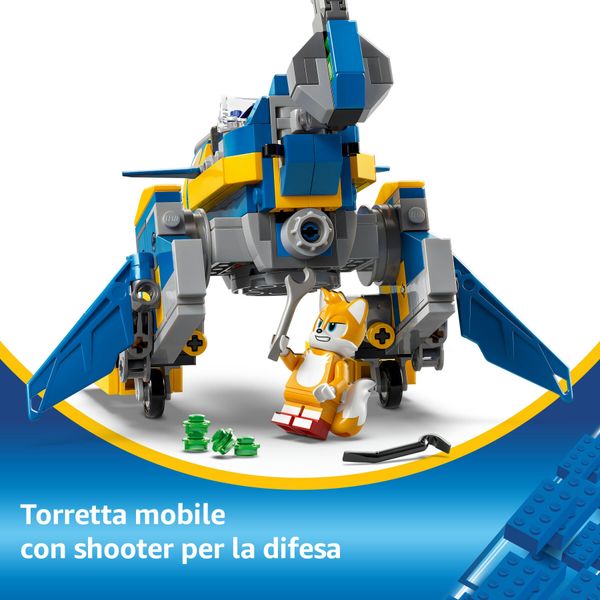 Lego sonic 77002 cyclone vs. metal sonic, giochi d'azione per bambini 8+ con mech robot giocattolo trasformabile e personaggio - Sonic, LEGO