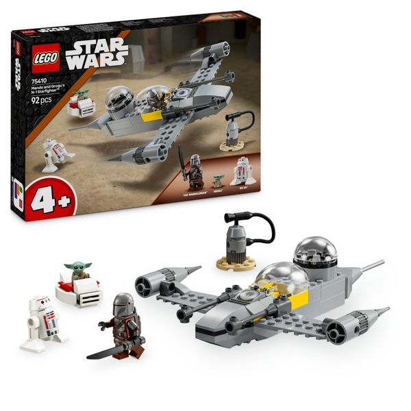 Lego star wars 75410 n-1 starfighter di mando e grogu con 3 personaggi, astronave giocattolo da costruire per bambini 4+ - LEGO® Star Wars™, Lego, Star Wars
