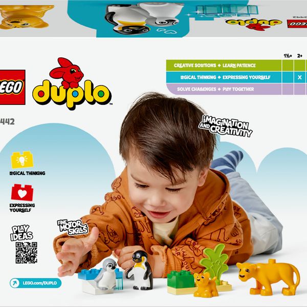 Lego duplo 10442 famiglie di animali: pinguini e leoni, giochi di fantasia educativi per bambini 2+, giocattolo creativo - LEGO DUPLO, LEGO