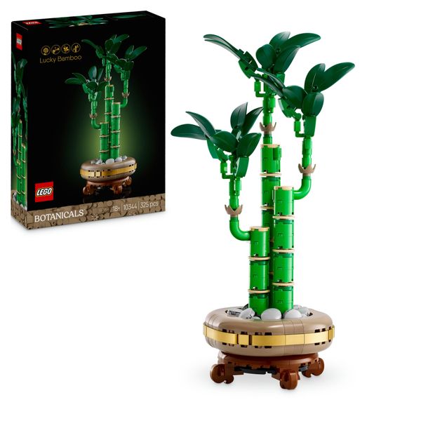 Lego botanicals 10344 bambù del buon auspicio, pianta artificiale da arredamento con vaso finto, regalo donna, uomo e adulti - LEGO ICONS BOTANICAL, Lego, LEGO ICONS