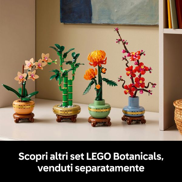 Lego botanicals 10344 bambù del buon auspicio, pianta artificiale da arredamento con vaso finto, regalo donna, uomo e adulti - LEGO ICONS BOTANICAL, LEGO, LEGO ICONS
