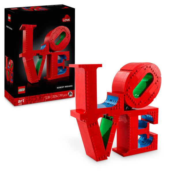 Lego art 31214 love, modellino da costruire scultura pop di robert indiana, hobby creativo per adulti, regalo donna o uomo - LEGO Art, Lego