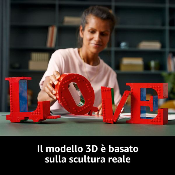 Lego art 31214 love, modellino da costruire scultura pop di robert indiana, hobby creativo per adulti, regalo donna o uomo - LEGO Art, LEGO