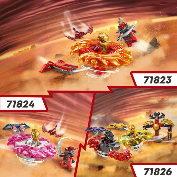 Lego ninjago 71826 battle pack draghi dello spinjitzu - 2 trottole giocattolo, tempio e 2 minifigure, giochi per bambini 6+ - LEGO NINJAGO, LEGO