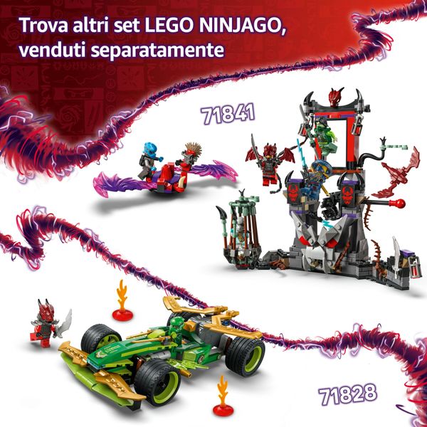 Lego ninjago 71826 battle pack draghi dello spinjitzu - 2 trottole giocattolo, tempio e 2 minifigure, giochi per bambini 6+ - LEGO NINJAGO, LEGO