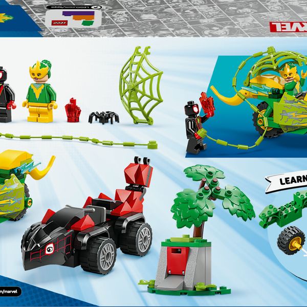 Lego spidey e i suoi fantastici amici 11198 inseguimento sui dino-veicoli di spin ed electro, giochi educativi per bambini 4+ - LEGO SUPER HEROES, LEGO