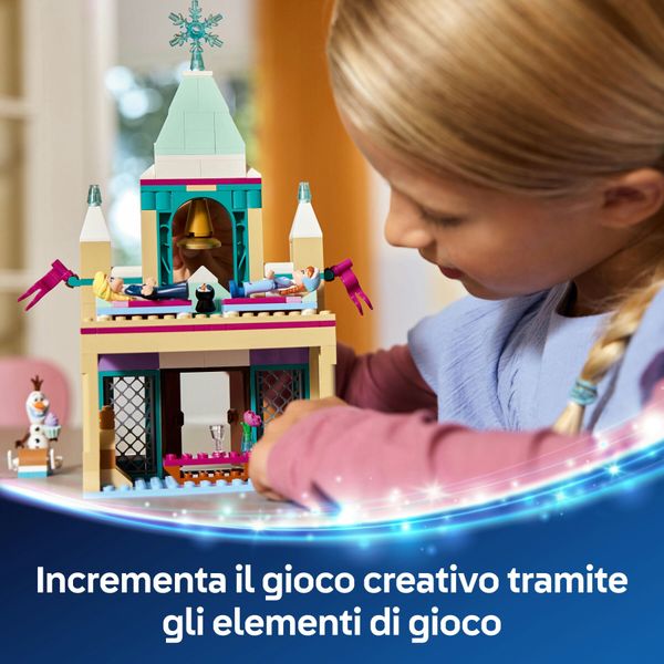 Lego | disney frozen 43265 castello di ghiaccio di arendelle, giocattolo con accessori e 3 personaggi, giochi per bambine 5+ - LEGO DISNEY PRINCESS, Frozen, LEGO