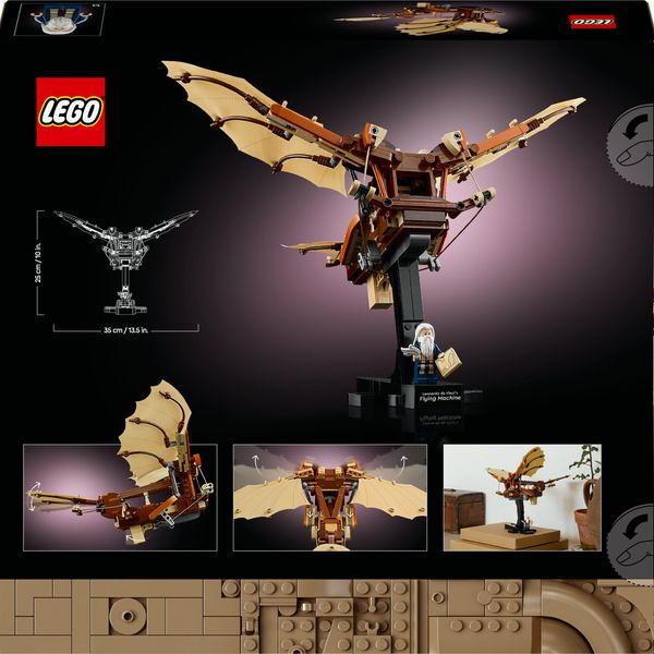 Lego icons 10363 macchina volante di leonardo da vinci, modellino da costruire per adulti da collezione, regalo uomo o donna - LEGO, LEGO ICONS