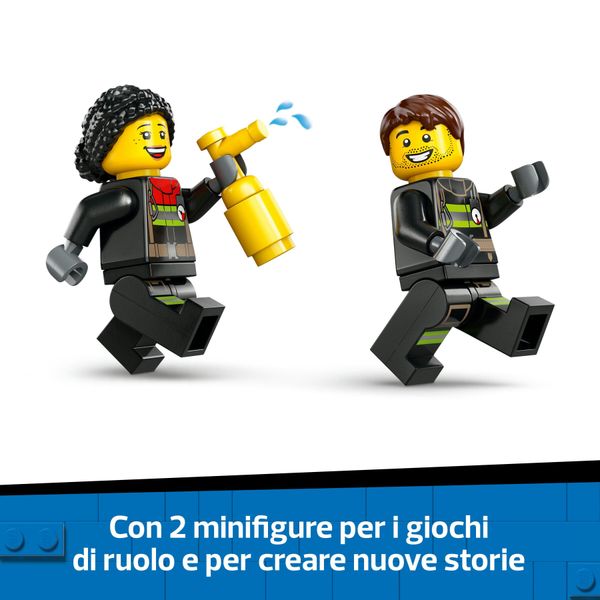 Lego city 60463 autopompa con scala, camion giocattolo dei pompieri con 2 minifigure, giochi educativi per bambini da 4 anni - LEGO CITY, LEGO