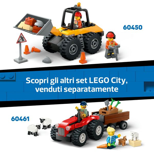 Lego city 60463 autopompa con scala, camion giocattolo dei pompieri con 2 minifigure, giochi educativi per bambini da 4 anni - LEGO CITY, LEGO