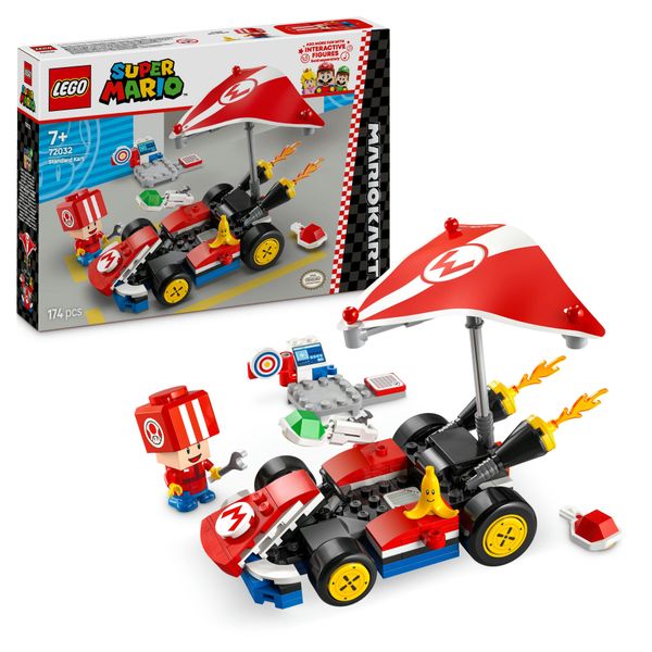 Lego super mario 72032 mario kart : kart standard, macchina giocattolo con toad, giochi per bambini 7+ nintendo da collezione - LEGO® Super Mario™, Super Mario, Lego