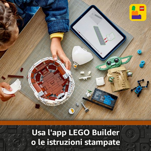 Lego star wars 75403 grogu e carrozzina con rana sorgan e minifigure di grogu da collezione, giocattolo per bambini 10+ - LEGO® Star Wars™, LEGO, Star Wars