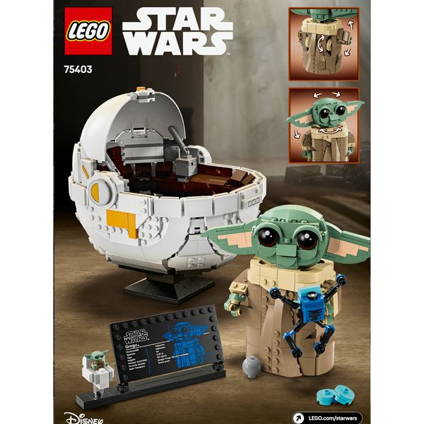 Lego star wars 75403 grogu e carrozzina con rana sorgan e minifigure di grogu da collezione, giocattolo per bambini 10+ - LEGO® Star Wars™, LEGO, Star Wars