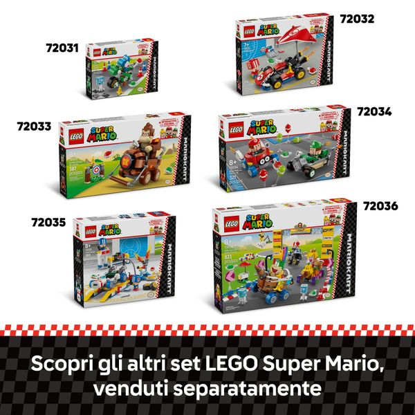 Lego super mario 72032 mario kart : kart standard, macchina giocattolo con toad, giochi per bambini 7+ nintendo da collezione - LEGO® Super Mario™, Super Mario, LEGO