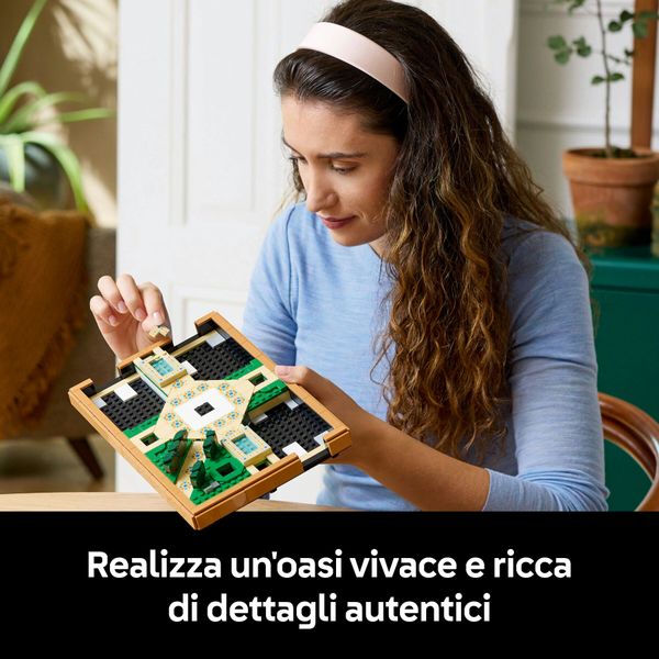 Lego icons 10359 il giardino della fontana, modellino da costruire per adulti da collezione, idea regalo per donna o uomo - LEGO, LEGO ICONS