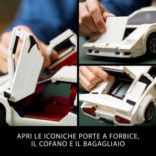 Lego  icons 10337 lamborghini countach 5000 quattrovalvole, modellino di auto per adulti, regalo uomo o donna da collezione - LEGO, LEGO ICONS