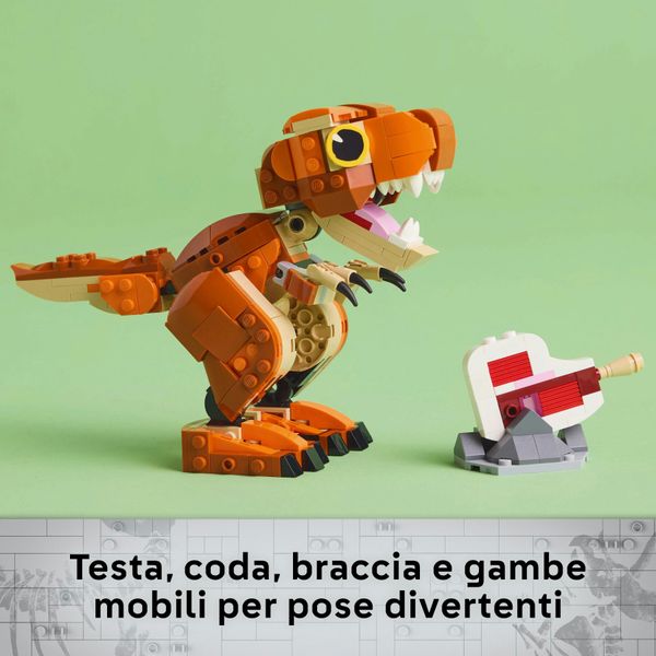 Lego jurassic world 76967 little eatie: t. rex, dinosauro giocattolo con parti mobili, gioco di ruolo bambini 7+, idea regalo - LEGO JURASSIC PARK/W, LEGO