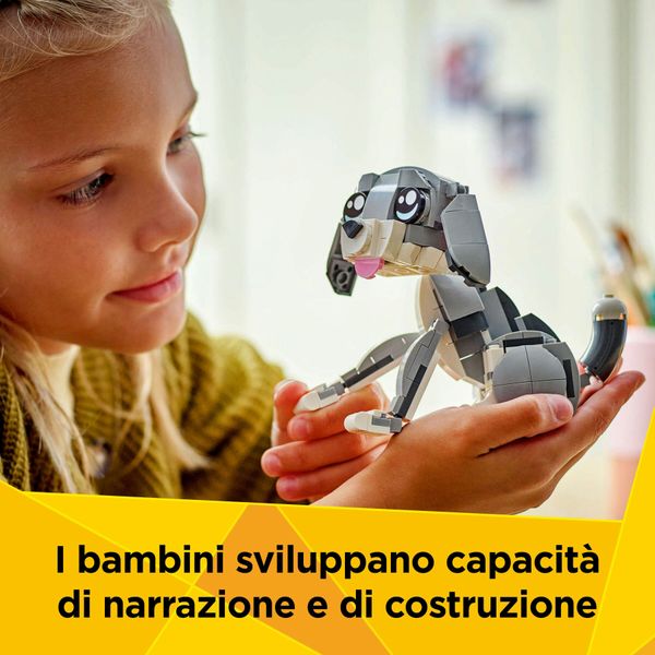 Lego creator 3 in 1 31163 gatto giocoso giocattolo, si trasforma in piccione o in cane - animali da costruire per bambini 8+ - LEGO CREATOR, LEGO