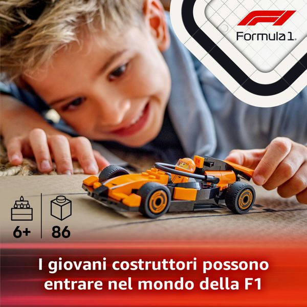 Lego city 60442 pilota e monoposto mclaren f1, modello di macchina giocattolo da formula 1, regalo bambini 6+ fan delle auto - LEGO CITY, LEGO