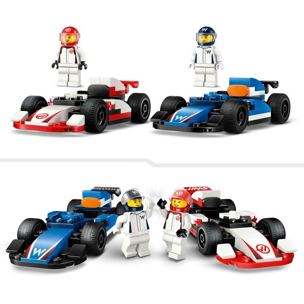 Lego city 60464 williams racing e haas f1, 2 modelli di auto con 2 minifigure, regalo bambini4+ fan delle macchine giocattolo - LEGO CITY, LEGO