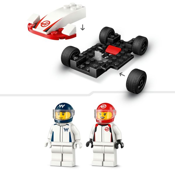 Lego city 60464 williams racing e haas f1, 2 modelli di auto con 2 minifigure, regalo bambini4+ fan delle macchine giocattolo - LEGO CITY, LEGO
