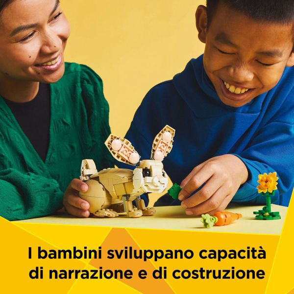 Lego creator 3 in 1 31162 adorabile coniglio giocattolo, si trasforma in lama o in foca, animali da costruire per bambini 8+ - LEGO CREATOR, LEGO