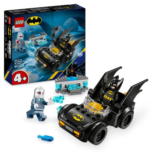 Lego dc 76301 batman e batmobile contro mr. freeze, macchina giocattolo del supereroe con 2 minifigure, giochi per bambini 4+ - LEGO SUPER HEROES, Lego