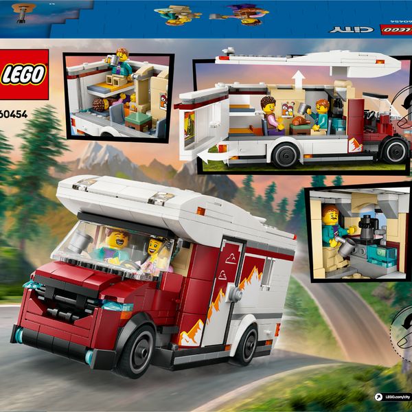 Lego city 60454 camper van delle vacanze d’avventura, veicolo giocattolo con 3 minifigure e accessori, giochi per bambini 6+ - LEGO CITY, LEGO