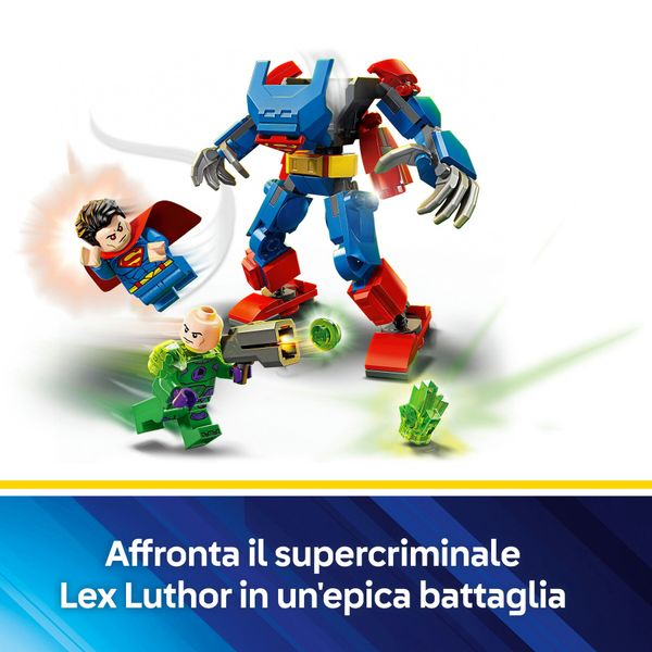 Lego dc 76302 mech di superman contro lex luthor - action figure giocattolo del supereroe con 2 minifigure, giochi bambini 6+ - LEGO SUPER HEROES, LEGO