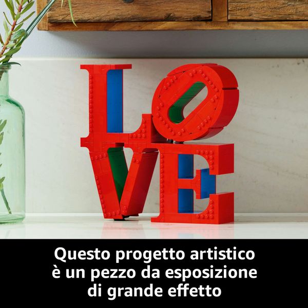 Lego art 31214 love, modellino da costruire scultura pop di robert indiana, hobby creativo per adulti, regalo donna o uomo - LEGO Art, LEGO