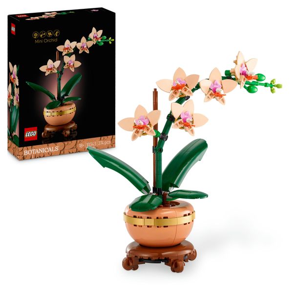 Lego botanicals 10343 mini-orchidea, fiori finti da costruire, botanical collection per adulti, idea regalo per donna o uomo - LEGO ICONS BOTANICAL, Lego, LEGO ICONS