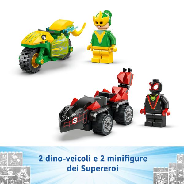 Lego spidey e i suoi fantastici amici 11198 inseguimento sui dino-veicoli di spin ed electro, giochi educativi per bambini 4+ - LEGO SUPER HEROES, LEGO