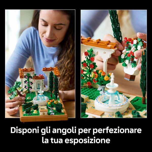 Lego icons 10359 il giardino della fontana, modellino da costruire per adulti da collezione, idea regalo per donna o uomo - LEGO, LEGO ICONS