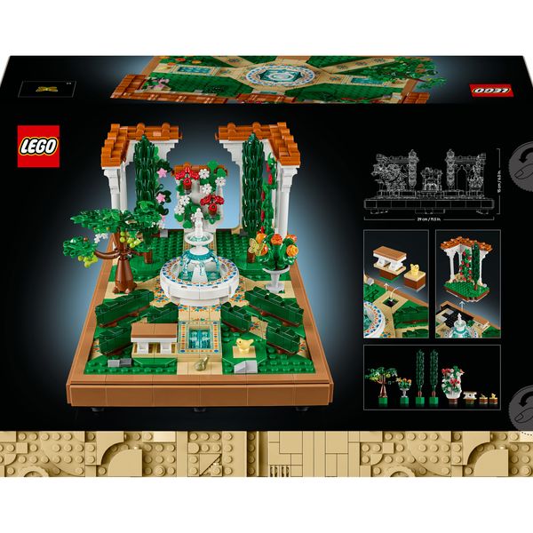 Lego icons 10359 il giardino della fontana, modellino da costruire per adulti da collezione, idea regalo per donna o uomo - LEGO, LEGO ICONS