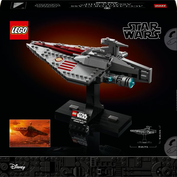 Lego star wars 75404 nave d'assalto classe acclamator, astronave da collezione con supporto, regalo per adulti, uomo e donna - LEGO® Star Wars™, LEGO, Star Wars