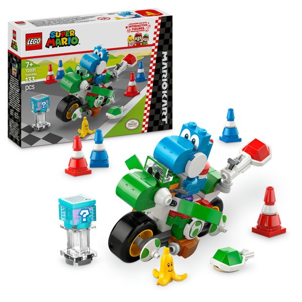 Lego super mario 72031 mario kart : moto yoshi, giocattolo interattivo, giochi per bambini 7+, regalo nintendo da collezione - LEGO® Super Mario™, Lego