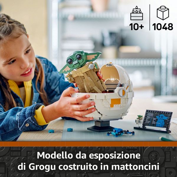 Lego star wars 75403 grogu e carrozzina con rana sorgan e minifigure di grogu da collezione, giocattolo per bambini 10+ - LEGO® Star Wars™, LEGO, Star Wars