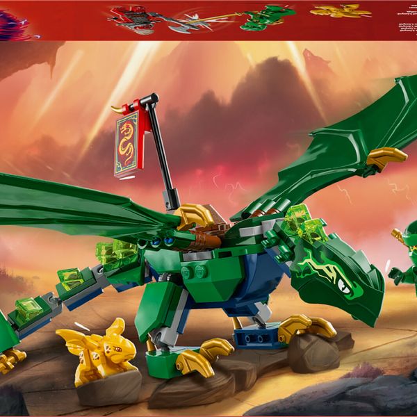 Lego ninjago drago della foresta verde di lloyd - giocattolo snodabile da costruire con 2 minifigure e armi, giochi bambini 6+ - LEGO NINJAGO, LEGO