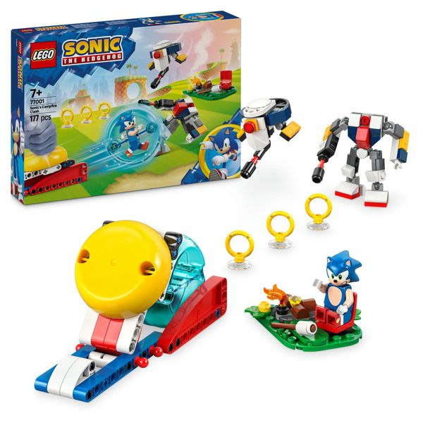 Lego sonic 77001 duello al falò di sonic, giochi per bambini e bambine 7+ con personaggi del videogioco, idea regalo per gamer - Sonic, Lego