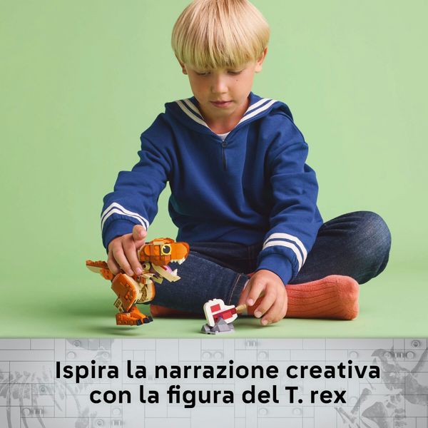 Lego jurassic world 76967 little eatie: t. rex, dinosauro giocattolo con parti mobili, gioco di ruolo bambini 7+, idea regalo - LEGO JURASSIC PARK/W, LEGO