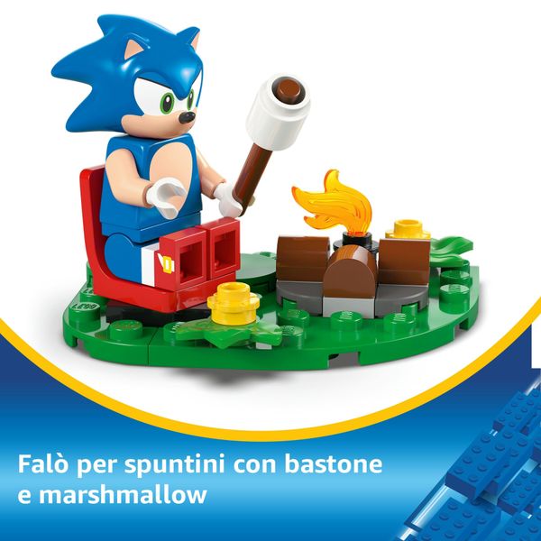 Lego sonic 77001 duello al falò di sonic, giochi per bambini e bambine 7+ con personaggi del videogioco, idea regalo per gamer - Sonic, LEGO